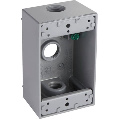 electrical industrial single gang receptacles box|single gang weatherproof outlet box.